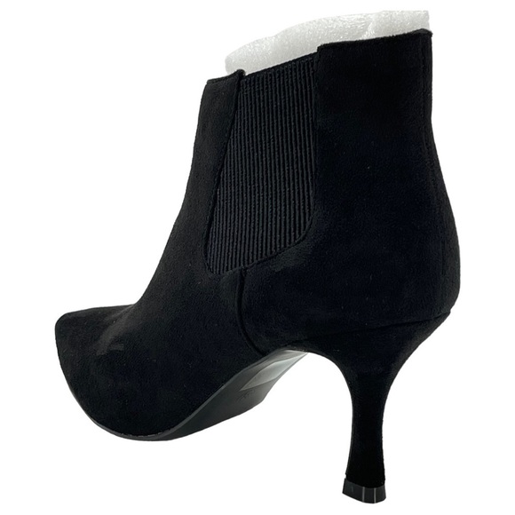 Journee Collection Elitta Black Microsuede Fabric Womens Ankle Booties size 8.5M - Picture 9 of 15